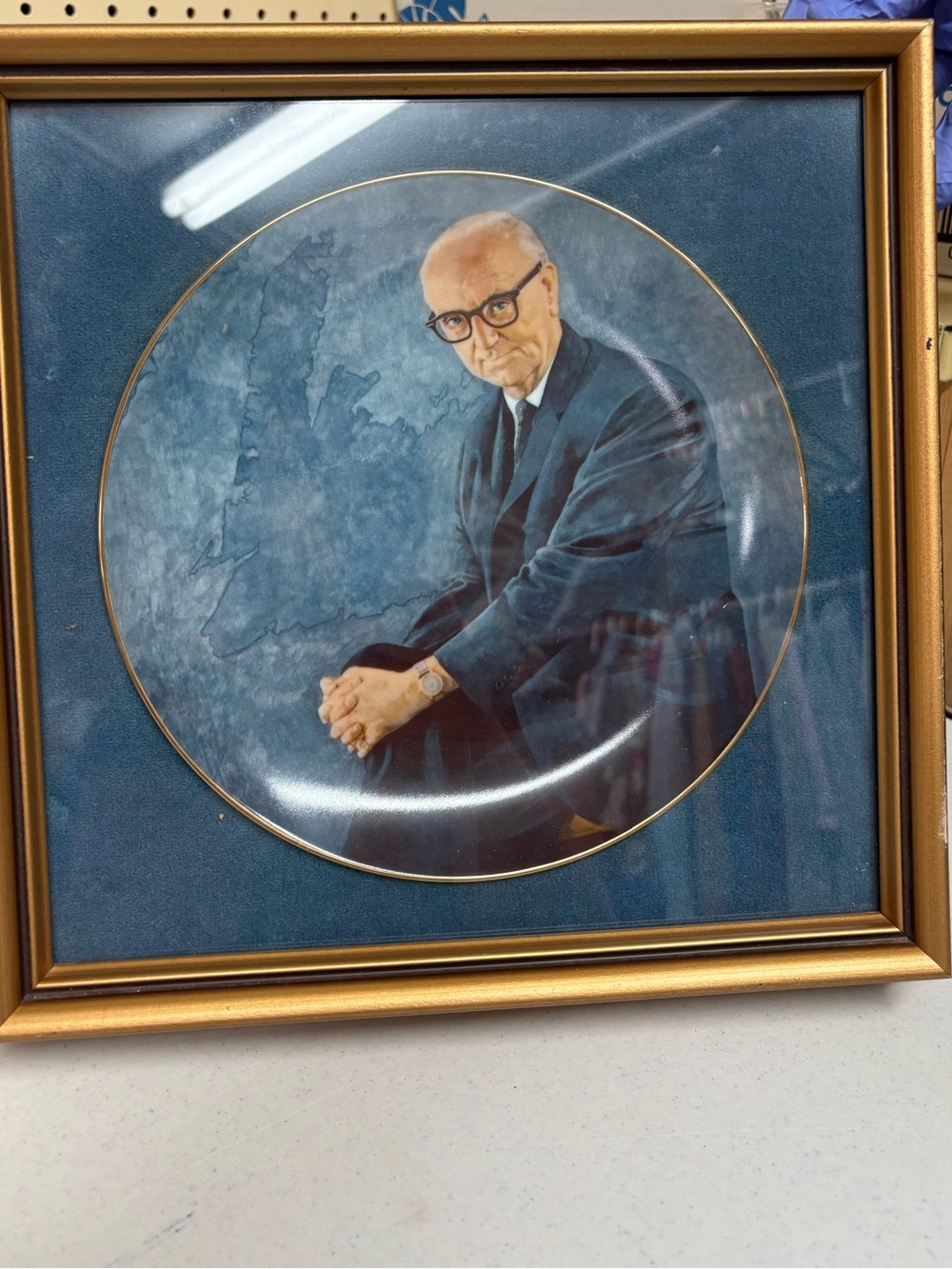Joseph "Joey" Smallwood  porcelain plate